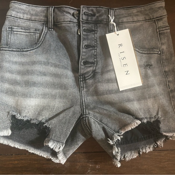 Risen dark grey Jean shopped five button fly size large - Picture 3 of 5